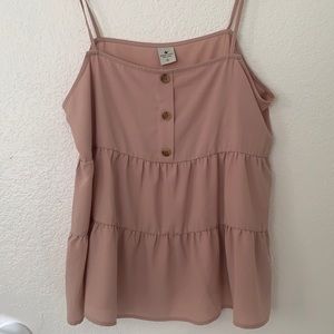 Light pink, not form fitting